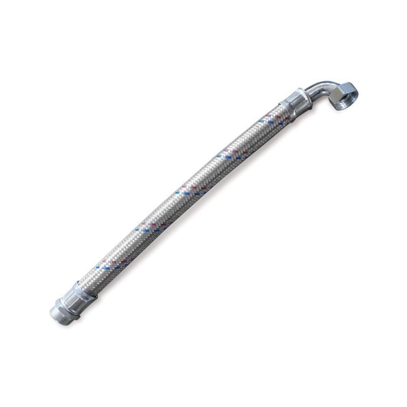 Spirale inox flessibile maschio - femmina diritta - 80 cm - 1